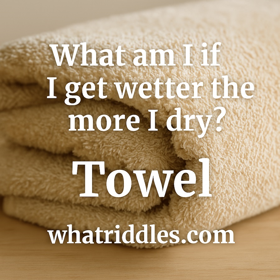 What Am I If I Get Wetter the More I Dry Riddles