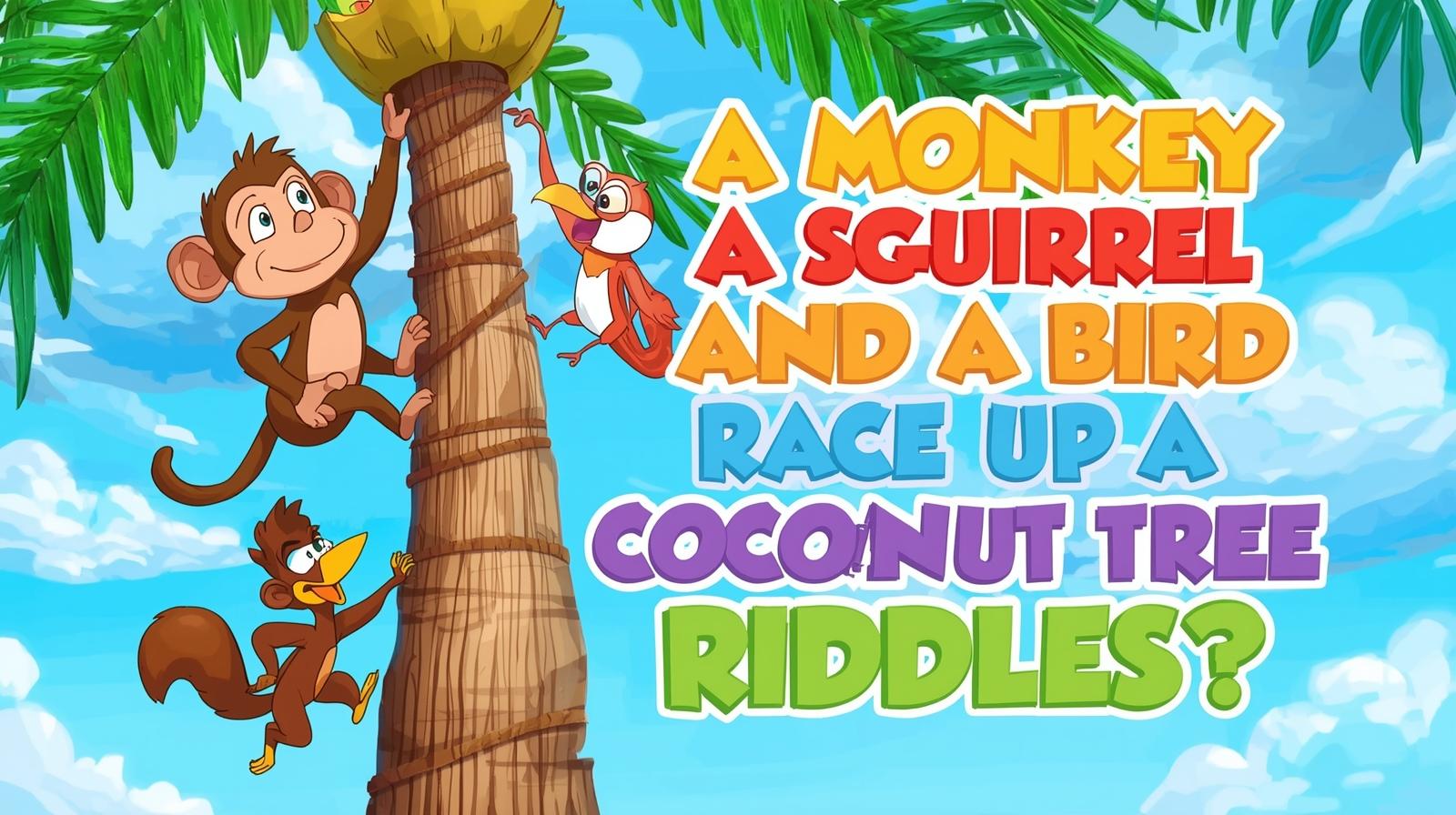 A Monkey a Squirrel And a Bird Race Up a Coconut Tree Riddles