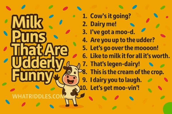 Milk Puns That Are Udderly Funny