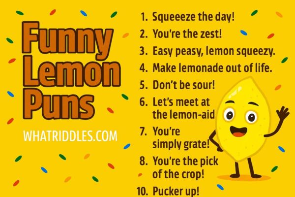 Funny Lemon Puns That Are Bright, and Cool